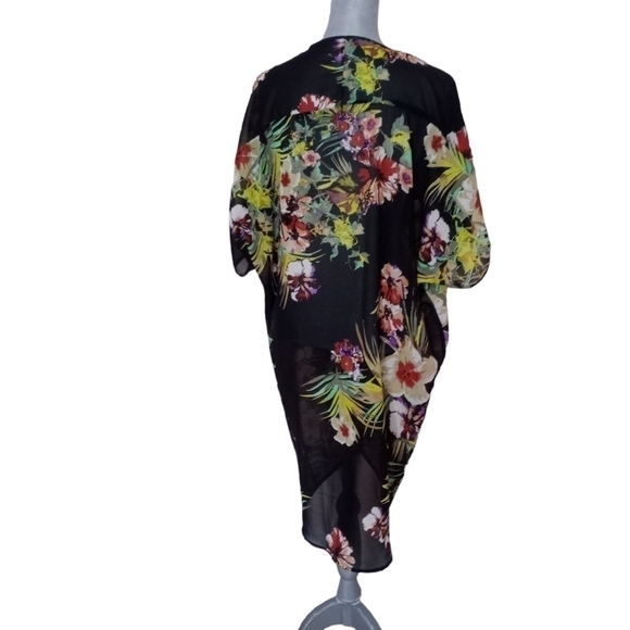 Live 4 Truth Floral Tropical Long Kimono Open Front - Picture 5 of 11